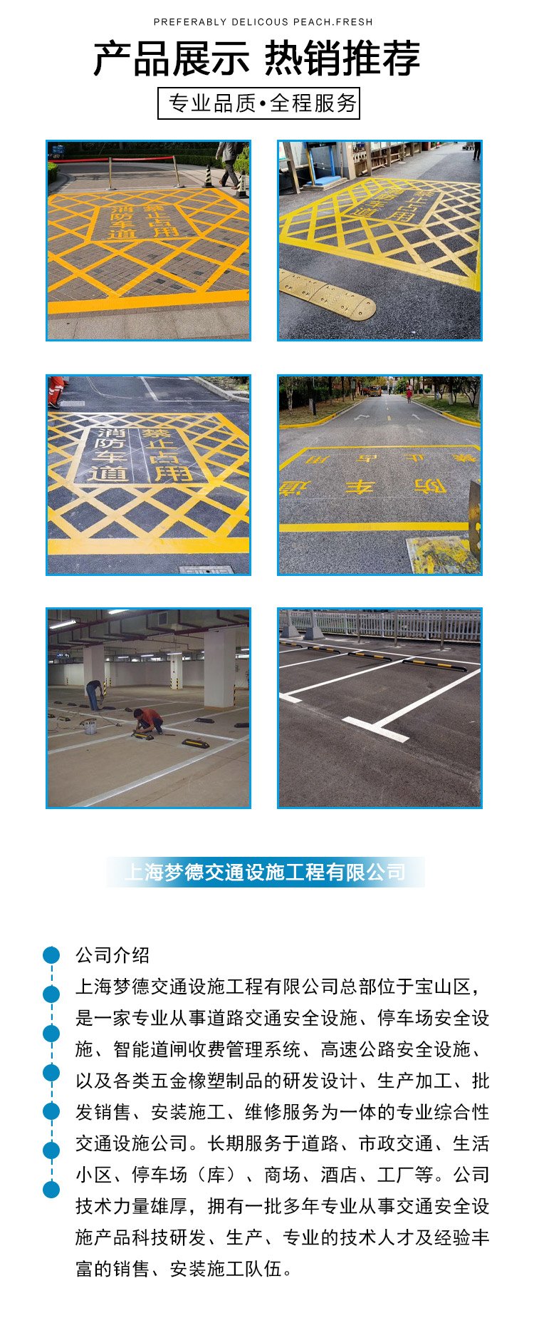 停車(chē)場(chǎng) 消防通道車(chē)道劃線(xiàn) 道路交通標(biāo)線(xiàn)施工 夢(mèng)德交通